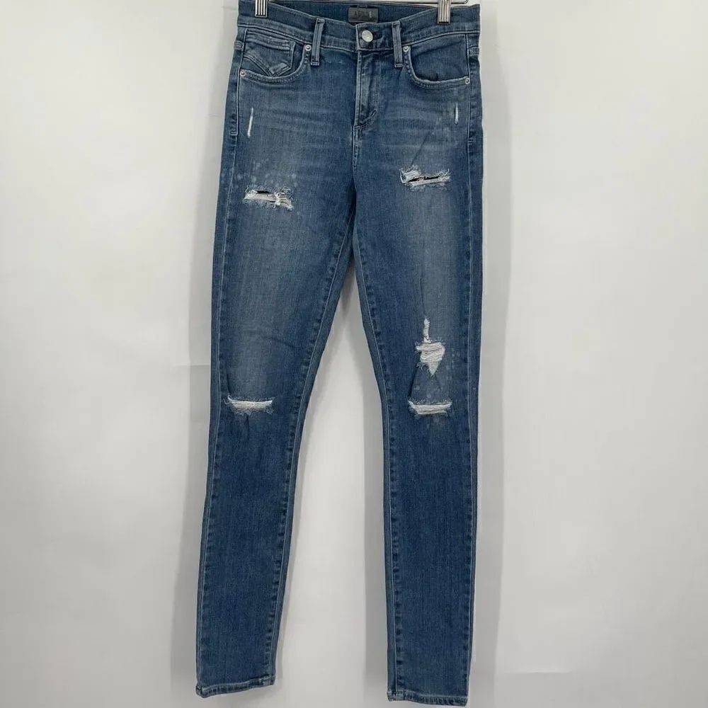 Agolde Blue Sophie Ankle Stretch Skinny Distressed Denim Jeans Size 25
